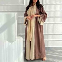 Vente en gros de robes longues musulmanes pour femmes adultes, vêtements islamiques, polyester et coton, coupe ample, personnalisable, hijab modeste