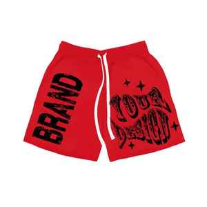 Pantalones cortos desgastados vintage de algodón con dobladillo en bruto y serigrafiados con logotipo personalizado al por mayor, pantalones cortos deportivos para gimnasio y hombre - Product Image 4