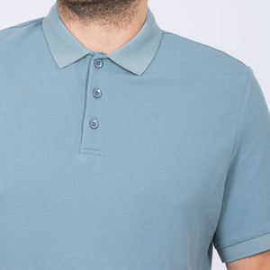 เสื้อโปโลแขนสั้นระบายอากาศได้ดีเสื้อโปโลผ้าฝ้ายสีพื้นออกแบบได้ตามต้องการพร้อมโลโก้ - Product Image 5