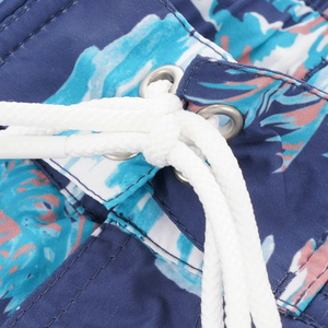 กางเกงว่ายน้ำขาสั้นสำหรับผู้ชายกางเกงขาสั้นพิมพ์ลายต้นปาล์มทำจากโพลีเอสเตอร์ตรงสำหรับชายหาด - Product Image 4