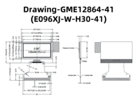 GME12864-41 Layar Panel Mikro Mini Tanpa Sentuh 0.96'' PMOLED 128x64 Monitor SSD1315 SPI/I2C