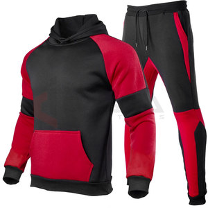 Conjunto de dos piezas de ropa de fabricante al por mayor, sudaderas con capucha y sudadera de gran tamaño de lana personalizada, conjunto de chándales para correr para hombre - Product Image 1