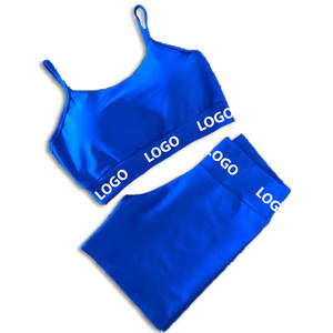 Conjuntos de Brasier Deportivo y Pantalones Cortos de Yoga para Mujer, Tallas Grandes, al por Mayor, Ropa Deportiva Transpirable de Secado Rápido sin Costuras - Product Image 4