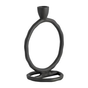 Portavelas cónico de anillo de aluminio, portavelas de Metal, portavelas Circular contemporáneo negro para el hogar, oficina, boda - Product Image 2