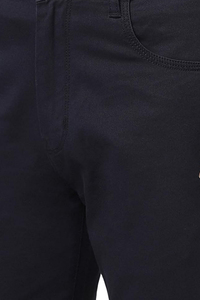 Pantalones de trabajo formales informales ajustados para hombre personalizados 100% algodón de alta elasticidad de lona de color liso teñido cintura media recta frontal plana - Product Image 5