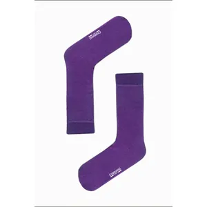 Calcetines de Nailon Color Pastel Morado para Mujer, Transpirables y Cálidos, con Lazos Bordados y Diseños de Animales, Talla Única para Uso Diario en Invierno - Product Image 1