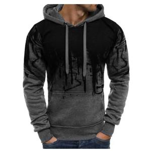 ชุดกางเกงมีฮู้ดสำหรับผู้ชาย3D ชุดวอร์ม2ชิ้นมีฮู้ดและกางเกงแฟชั่นลายพรางทรงเรขาคณิต - Product Image 3