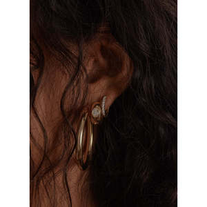 Large Classic Hoop Fine Dangle <b>Earrings</b> - Product Image 2