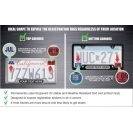 Narrow Top <b>LED</b> License Plate Frames Car <b>Number</b> Plate Holder with Aluminum Finish for Car Decoration Compatible with Tesla Ford - Product Image 4