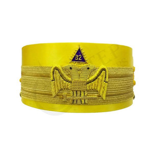 Gorro Ceremonial Blanco del Rito Escocés de 32.º Grado con Alas, Talla Personalizada, Calidad Premium - Product Image 3