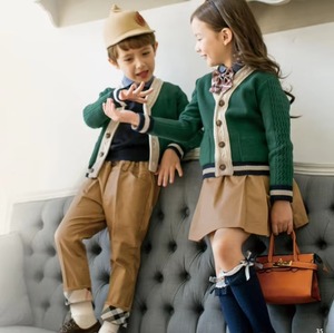 Cardigans d'hiver pour enfants personnalisés, fabricant OEM, vente en gros, uniforme, manches papillon, doublure en laine, bouton, tricot, anti-boulochage - Product Image 1