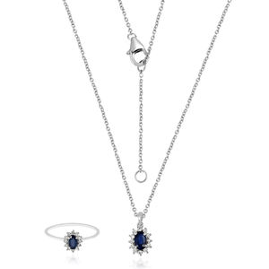 Parure de bijoux fantaisie en argent sterling 925 avec pendentifs breloques multi-gemmes rubis et zircon pour femme, idéale pour les soirées - Product Image 2