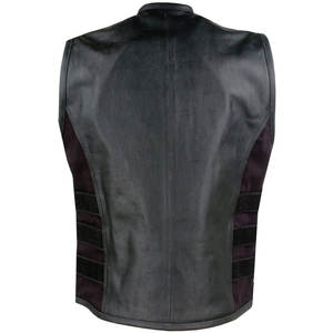 Custom Mens Genuine <b>Leather</b> Vest Motorcycle Biker Style <b>Sleeveless</b> <b>Jacket</b> Western Waistcoat Wholesale Supplier - Product Image 2