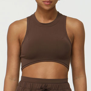 Sujetador deportivo de entrenamiento de gimnasio sin costuras de alta calidad, ropa de Yoga corta de secado rápido, soporte completo de talla grande, Sujetador deportivo de Yoga transpirable - Product Image 4