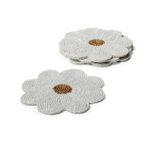 Posavasos de lujo hechos a mano con cuentas, posavasos de mesa bordado hecho a mano, Material plástico de vidrio de la India, costura de punto de cruz - Product Image 2