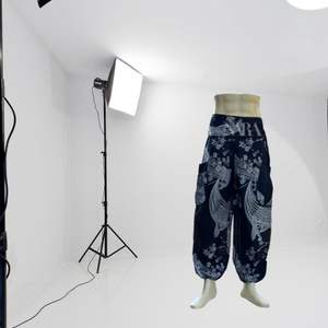 Pantalon décontracté à l'allure moderne pour hommes, avec poche surdimensionnée, coupe ample, fermeture à la taille élastique, en toile pour les activités de tous les jours, style tendance - Product Image 5