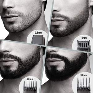 Tondeuse à barbe longue pour homme, 58 réglages de longueur, 4 accessoires, filaire/sans fil, pour tondeuse à cheveux, lame en acier inoxydable, IPX7, USB - Product Image 6