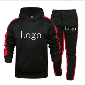 Vente en gros OEM survêtement en coton et polyester épais ensemble de jogging à capuche impression personnalisée logo hommes ensemble de sweat à capuche épais pour hommes - Product Image 5