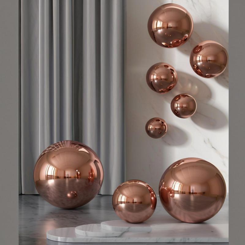 Rose Gold Stainless Steel Balls Art