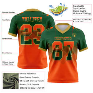 Gradient Mesh 100% Polyester UV Protection Authentic American Football Jersey Square Shape Flag Design for Club Team Custom Team - Product Image 6