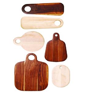 Planches à découper en bois d'acacia de forme irrégulière, bois frais, préparation des repas, service en plein air, planche à découper, vaisselle en bois, planche à fromage - Product Image 3