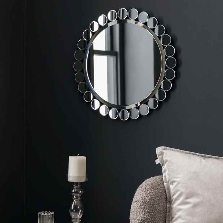 wall mirror, round wall mirror, framed wall mirror, decorative mirror, hotel mirror, living room mirror, luxury wall mirror,