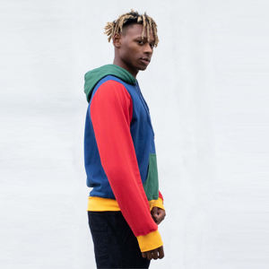 Sudadera con capucha multicolor para hombre: jersey atrevido y elegante con bloqueo de colores vibrantes, perfecto para ropa de calle informal, capas - Product Image 3