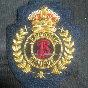 Parche de ala bordado hecho a mano con logotipo personalizado, insignias de uniformes de Material de fieltro y latón de tela tejida de diferentes estilos - Product Image 4