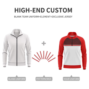 Venta al por mayor nueva temporada Club equipo fútbol chándal entrenamiento de fútbol poliéster chándal hombres invierno Zip Up chándal - Product Image 3