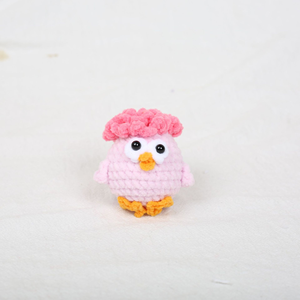 Niedlicher Lustiger Bauernhof-Tieranhänger Küken-Schlüsselanhänger Brokkoli-Huhn Gehäkelter Schlüsselanhänger Amigurumi Gehäkelte Gemüse-Küken-Puppe Schlüsselring - Product Image 6