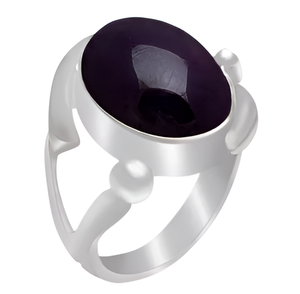 Cabujón amatista piedra preciosa 925 plata esterlina clásico bisel ajuste anillo joyería moda fiesta boda regalo compromiso - Product Image 6