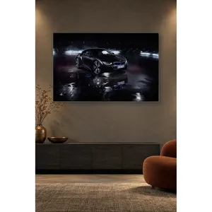 Fida BMW i8 sur un sol mouillé dans un hangar sombre, impression sur toile - Product Image 4