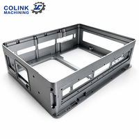Châssis en aluminium usiné CNC de précision, aluminium 6061, fraisage CNC, anodisation pour équipement industriel