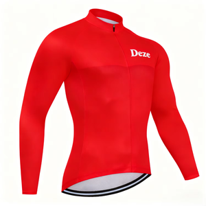 Nuevo Diseño Profesional, Maillot de Ciclismo Aerodinámico de Manga Larga para Hombre, Poliéster de Secado Rápido, para Triatlón, Contrarreloj y Ciclismo de Carretera - Product Image 1