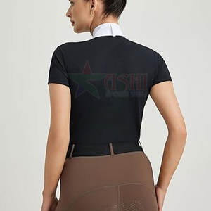 Chemise d'équitation pour femmes, boutons recouverts, couleur personnalisable, logo, imperméable, coupe-vent, spandex/polyester 2026 - Product Image 2