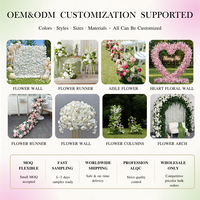 Panneau mural de fleurs artificielles, toile de fond florale pour mariage, fleurs artificielles, fond photo pour cérémonie, réception, décoration d'événements