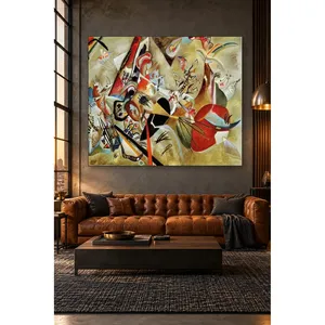 Fida Kandinsky, composition abstraite grise, impression sur toile - Product Image 1