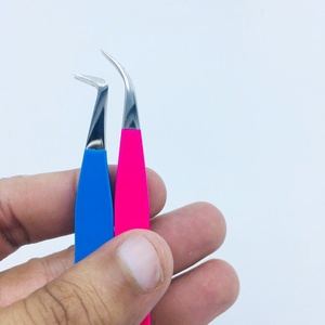 Nouvelle pince à épiler pour extension de cils Double volume incurvé pince à épiler pour extension de cils logo de vison durable - Product Image 6