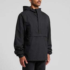 Men's Lightweight Windbreaker Jacket with Water-Resistant Hood Breathable Canvas for Urban or Outdoor Wear for Spring - Product Image 4