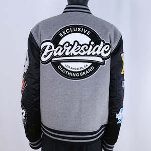 Veste universitaire en chenille brodée tendance personnalisée, streetwear, vente chaude, style cool, patchs en laine, vestes d'hiver pour hommes - Product Image 3