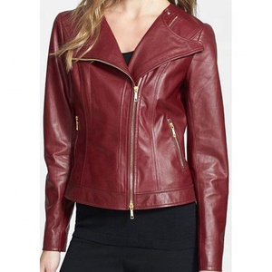 Veste classique de qualité supérieure pour femmes 100% cuir de mouton véritable nouvelle tendance traitement respirant et fini - Product Image 1