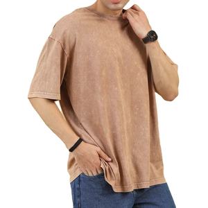 T-shirts pour hommes délavés à l'acide, de qualité supérieure, fabriqués par un grand fabricant, avec prix équitable et faible MOQ, nouvelle collection été - Product Image 1