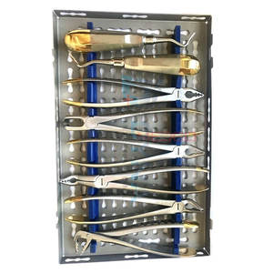 ชุดเครื่องมือผ่าตัดทางทันตกรรมเกรดสูงชุดคีมดึงและลิฟต์สำหรับการทำศัลยกรรมทางปากสแตนเลสแบบมืออาชีพ - Product Image 5