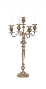 Soportes de vela de cinco brazos de aluminio La plata se llama candelabro Los candelabros son un tipo de soporte de vela que tiene múltiples brazos - Product Image 6