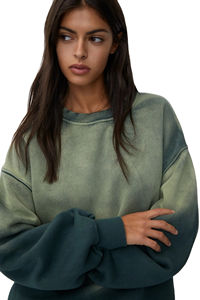 Women's Oversized Crew Neck Tie-Dye Sweatshirt Customized Printed Streetwear Fashion Acid Wash Technique 420/500 Grams <b>Fabric</b> - Product Image 6