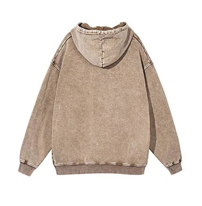 เสื้อฮู้ดดี้ผู้ชายผ้าเนื้อนุ่มคุณภาพสูงรุ่นใหม่ล่าสุด ล้างสีแบบ Acid Wash ระบายอากาศได้ดี ซักได้ ขายส่งเสื้อฮู้ดดี้ผู้ชายแบบ Acid Wash - Product Image 6
