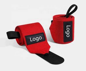 Super grande élasticité coton vente en gros Powerflifting robuste résistance Logo personnalisé haltérophilie levage poignets - Product Image 2