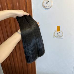 Paquetes de cabello humano doble dibujado vietnamita crudo Extensiones de cabello liso de hueso La cutícula Virgen sin procesar Alighed Se puede teñir - Product Image 1