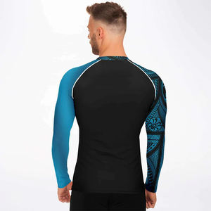 Protectores de erupción de buena calidad para camisas de compresión estirables de sublimación de manga larga para adultos para hombres con servicio OEM - Product Image 4