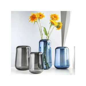 Home Decoration Modern European Hydroponic Theme Style Glass <b>Vase</b> Luxury Glass <b>Vase</b> From India - Product Image 1